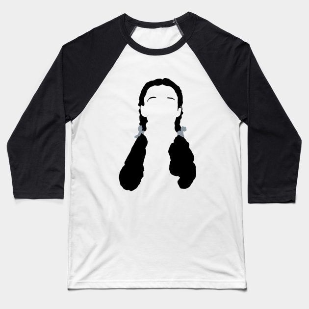 Wizard of Oz Dorothy Hair SIlhouette Baseball T-Shirt by AnotherOne